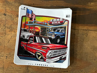 3 Truck Classic Sticker