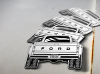 1987-91 4x4 Ford Pickup Dually Rear Sticker
